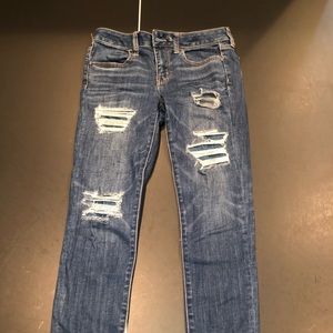 american eagle skinny ripped jeans